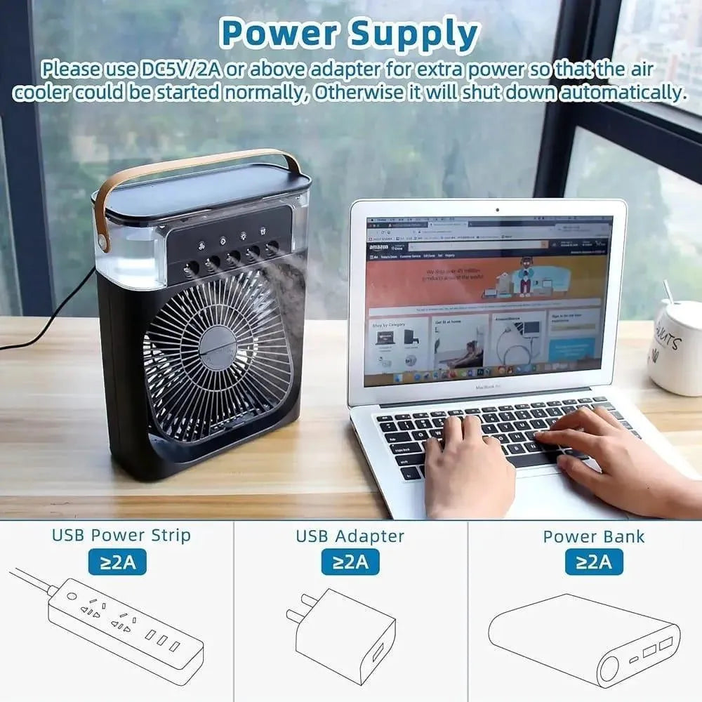 Rechargeable Portable Mist Fan for Home Office