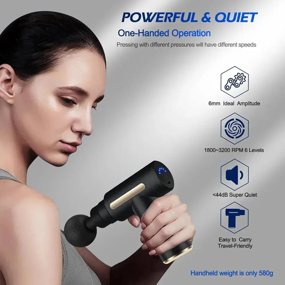 Mini Rechargeable Massager Gun Multicolor ABS