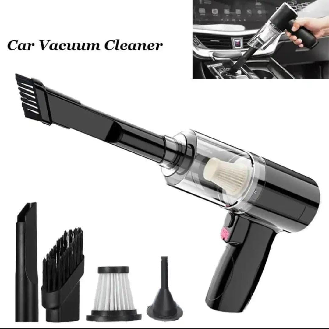Car Vacuum Cleaner with Attachments Black ABS